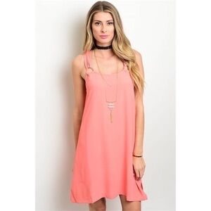New awesome coral flowing dress